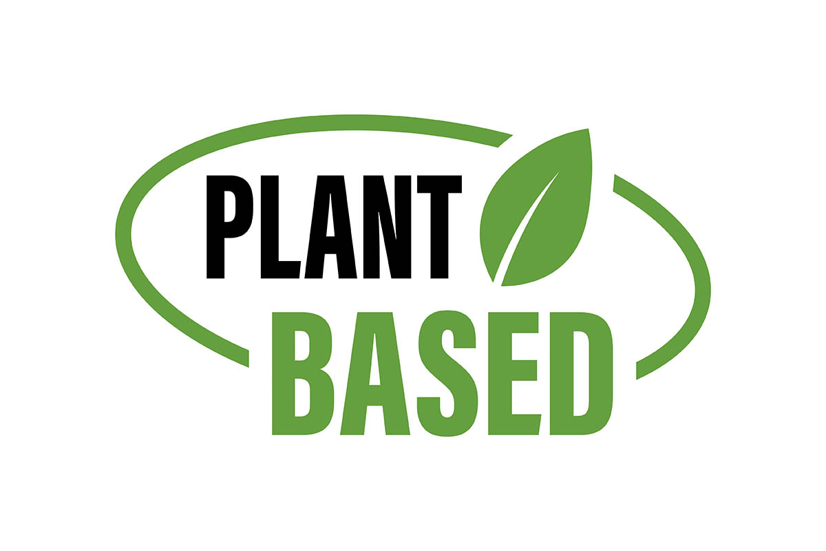 Vektor - Icon mit Schriftzug Plant based