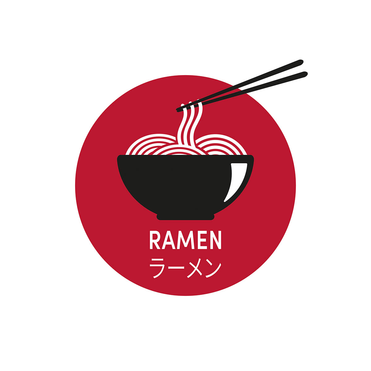 Vektor - Ramen in einer Schüssel