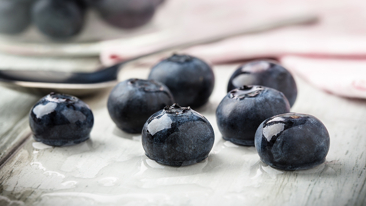 Stockfoto - Makroaufnahme von Blaubeeren