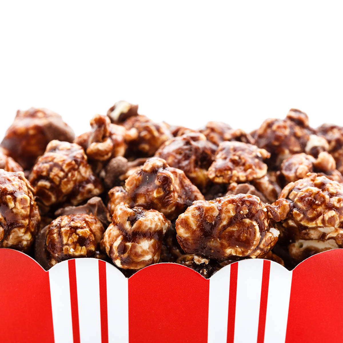 Stockfoto - Schoko-Karamell Popcorn.