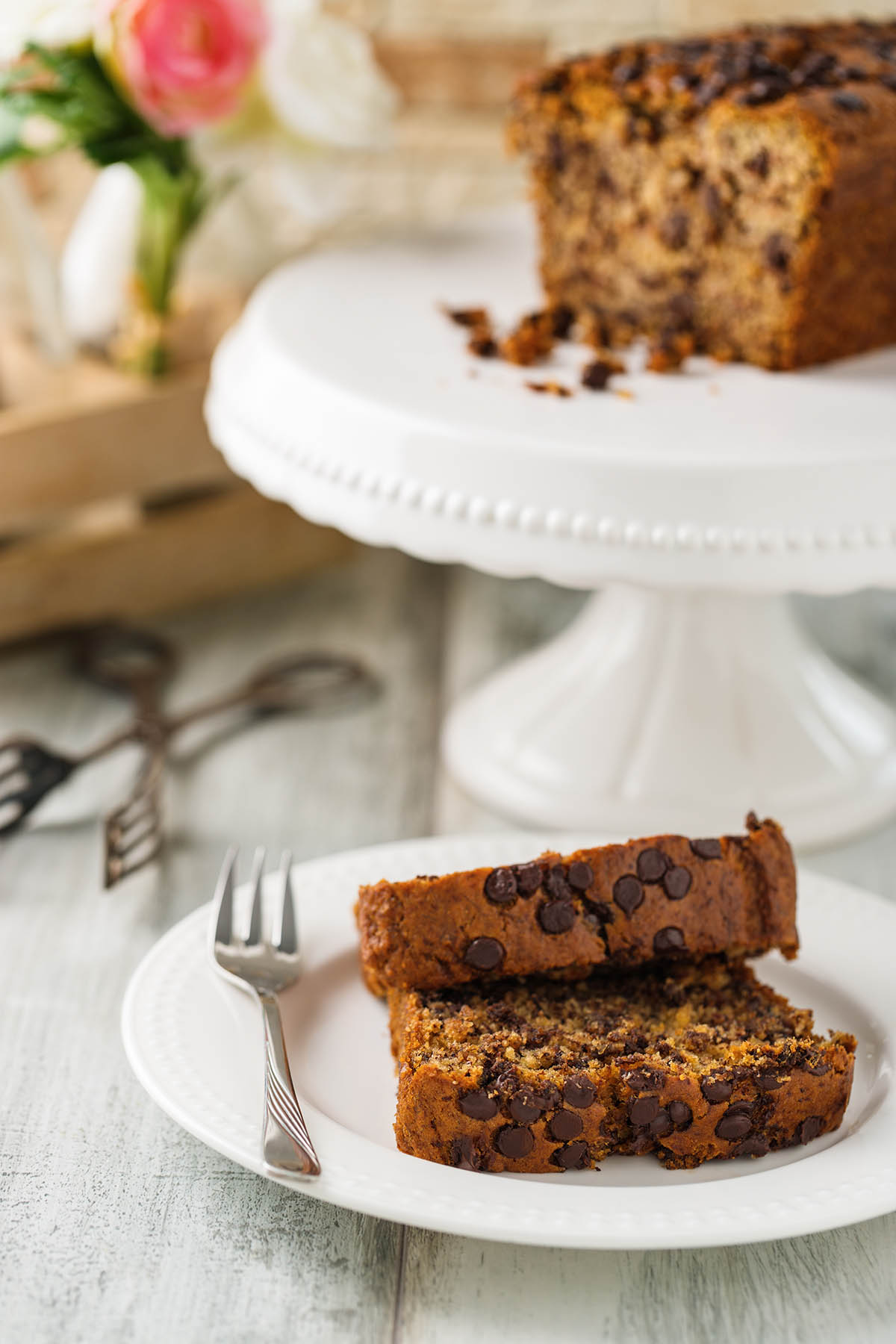 Stockfoto - Schokoladenkuchen mit Chocolate Chips